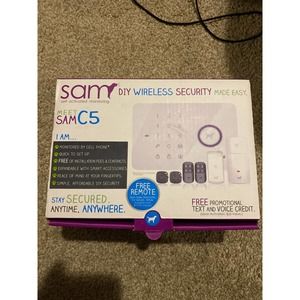 SAM C5 Self Activated Wireless Security System New in Open Box -
